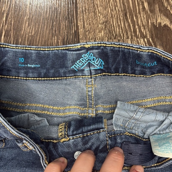 Girls bootcut dark denim jeans size 10 Thereabouts brand - Picture 3 of 4